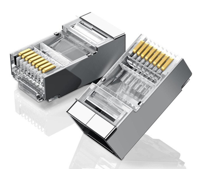 Przejściówka UGREEN NW111 Metalowa wtyczka RJ45 Ethernet 8P/8C Cat.6 UTP 10szt.